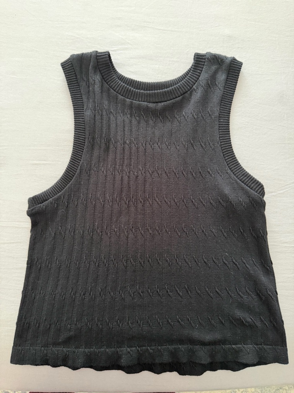 Love Black Knit Sleeveless Sweater Tank